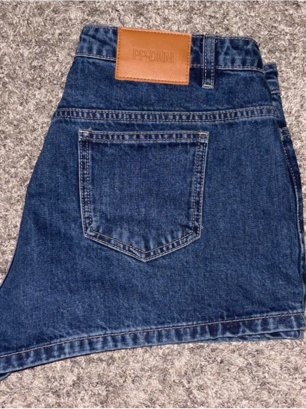 Princess Polly Dark Indigo High-Rise Denim Shorts